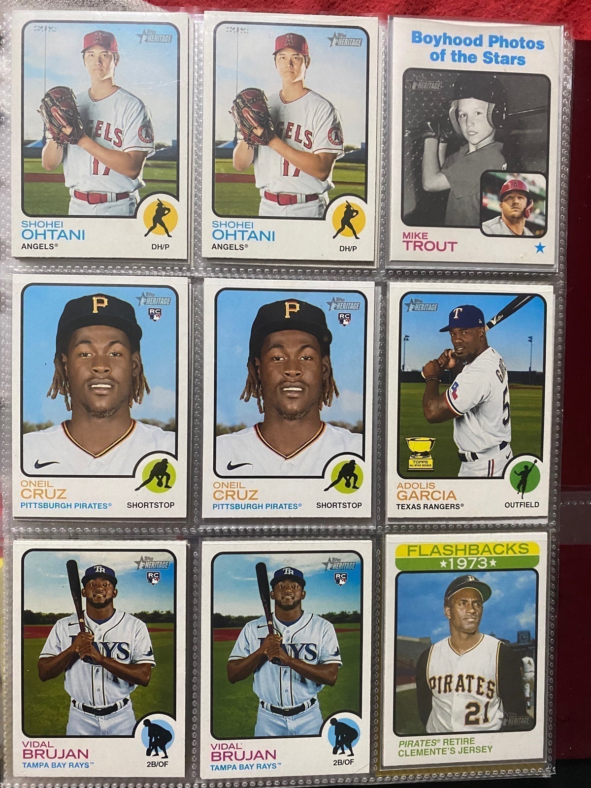 2022 Topps Heritage Baseball Flipstock/5 SSP lot of 50 FS cards.