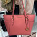 MICHAEL KORS Charlotte Large Leather Top-Zip Tote Tea Rose NWT