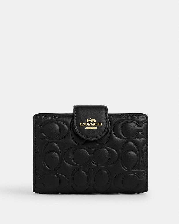 Coach Medium Corner Zip Wallet In Signature Leather