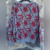 Vintage Mens Knit Sweater By Nicolas Allen Size L Unique Abstract Graphic Artsy