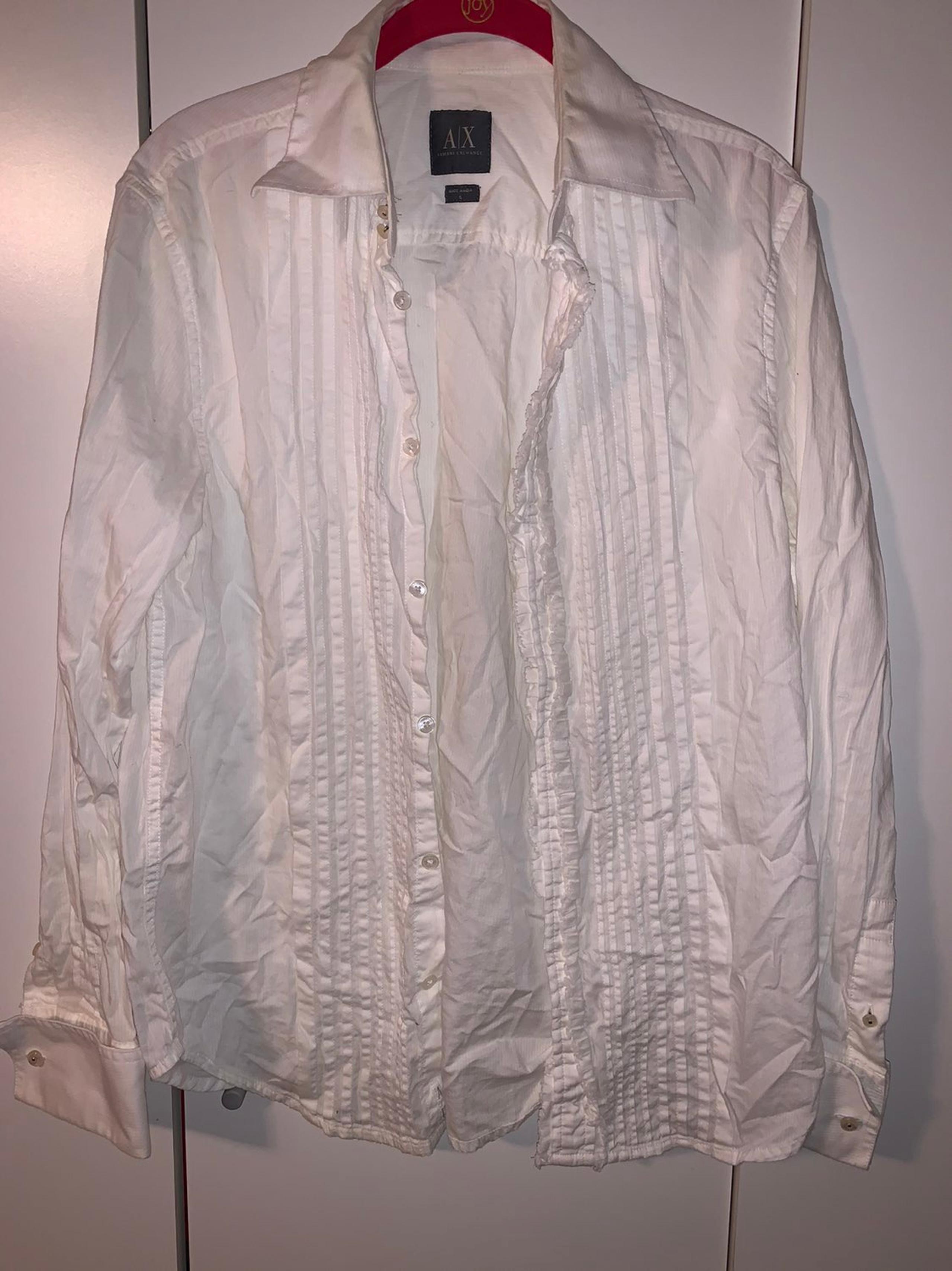 S Armani Exchange White Dress Shirt