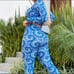 Women's tye dye blue set