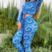 Women's tye dye blue set