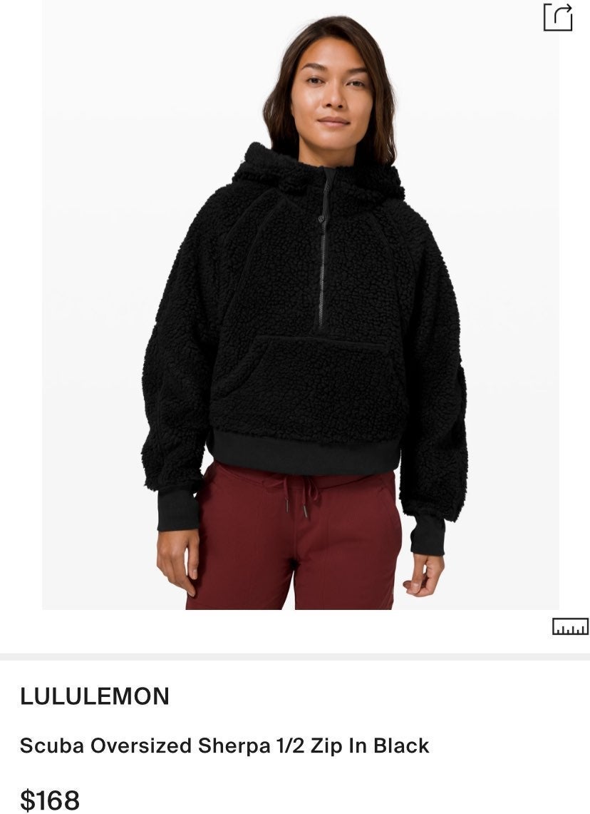 Lululemon scuba half zip sherpa