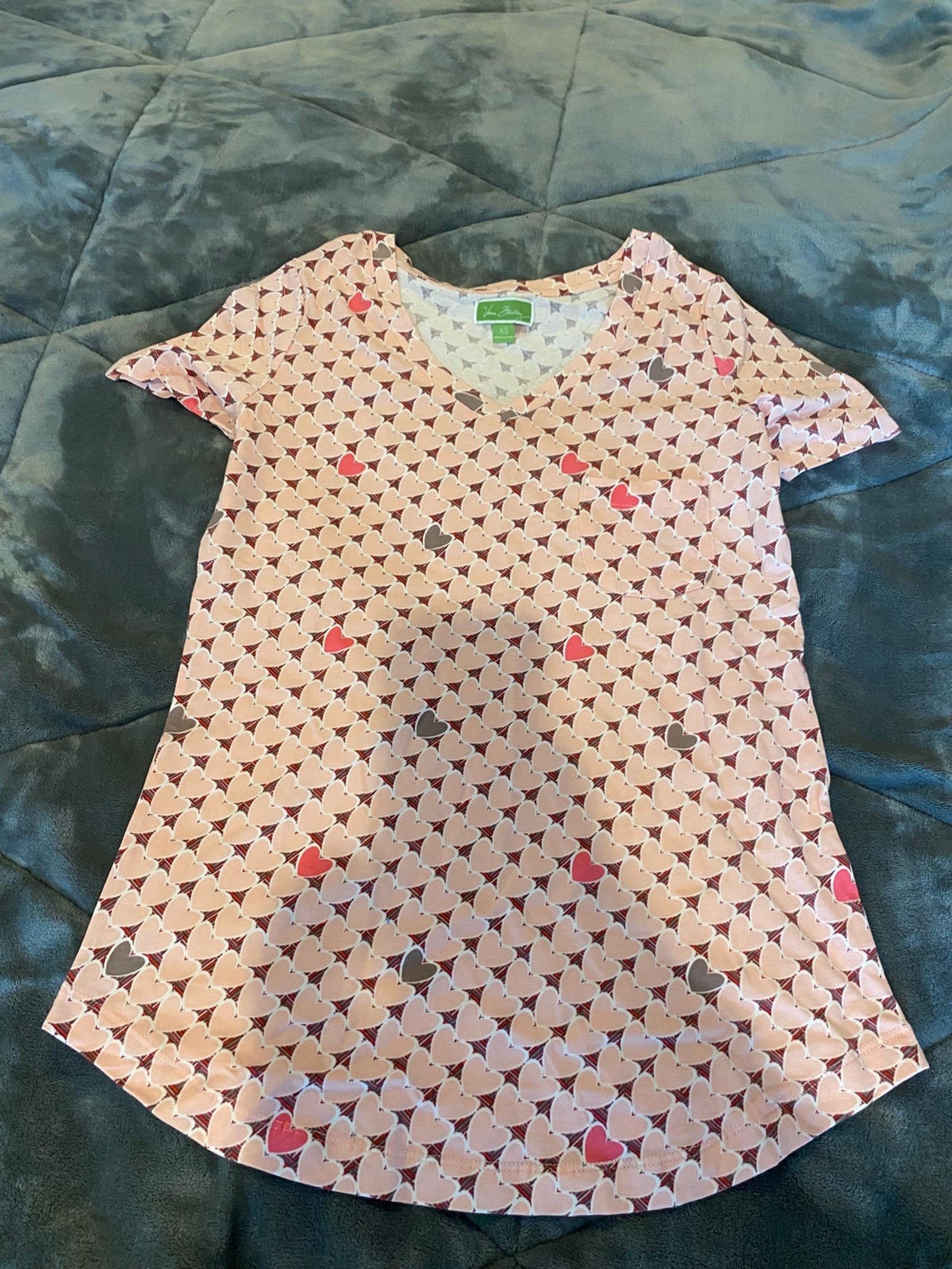 Womens Vera Bradley heart pajama set, XS
