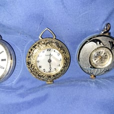 4 windup ladies' pocket watches