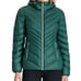 Michael Michael Kors Women Green Chevron DoubleLayer Zipper Hooded Packable Coat