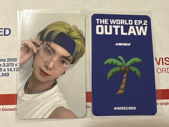Ateez yeosang waterbomb mini record lucky draw pc