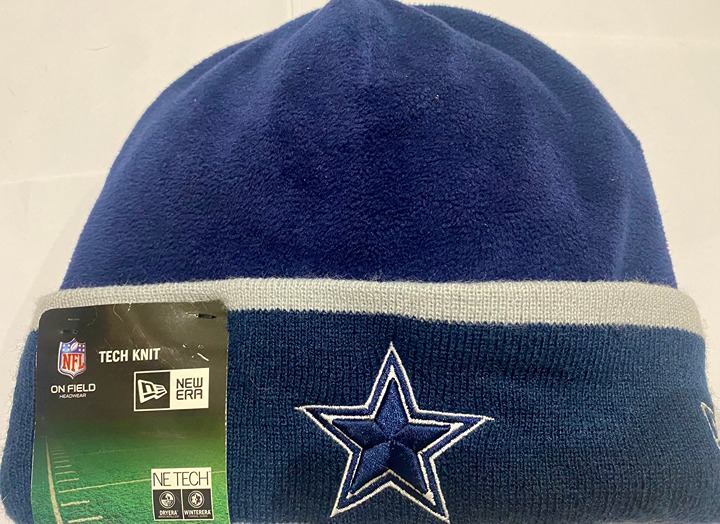 Nwt RARE 100% New Era 2014 Dallas Cowboys Sport TECH Knit Hat NFL Cap Winter Dak