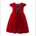 NWT Rachel Riley Girl's Bow Velvet Holiday Tartan Bow Dress