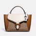 Coach Courier Carryall 23 In Colorblock Signature Canvas With Snakeskin Detail