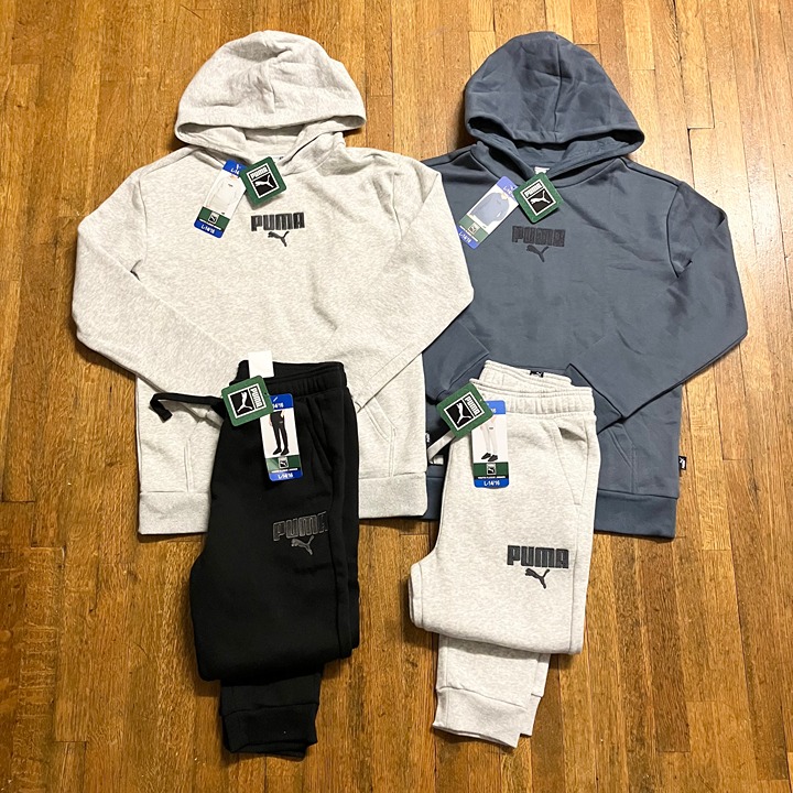 PUMA Youth Fleece Hoodies and Jogger - Size L (14/16)