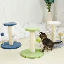 Cat Tree Tower, Cat Scratching Post with Interactive Ball Toys and Plush Mouse