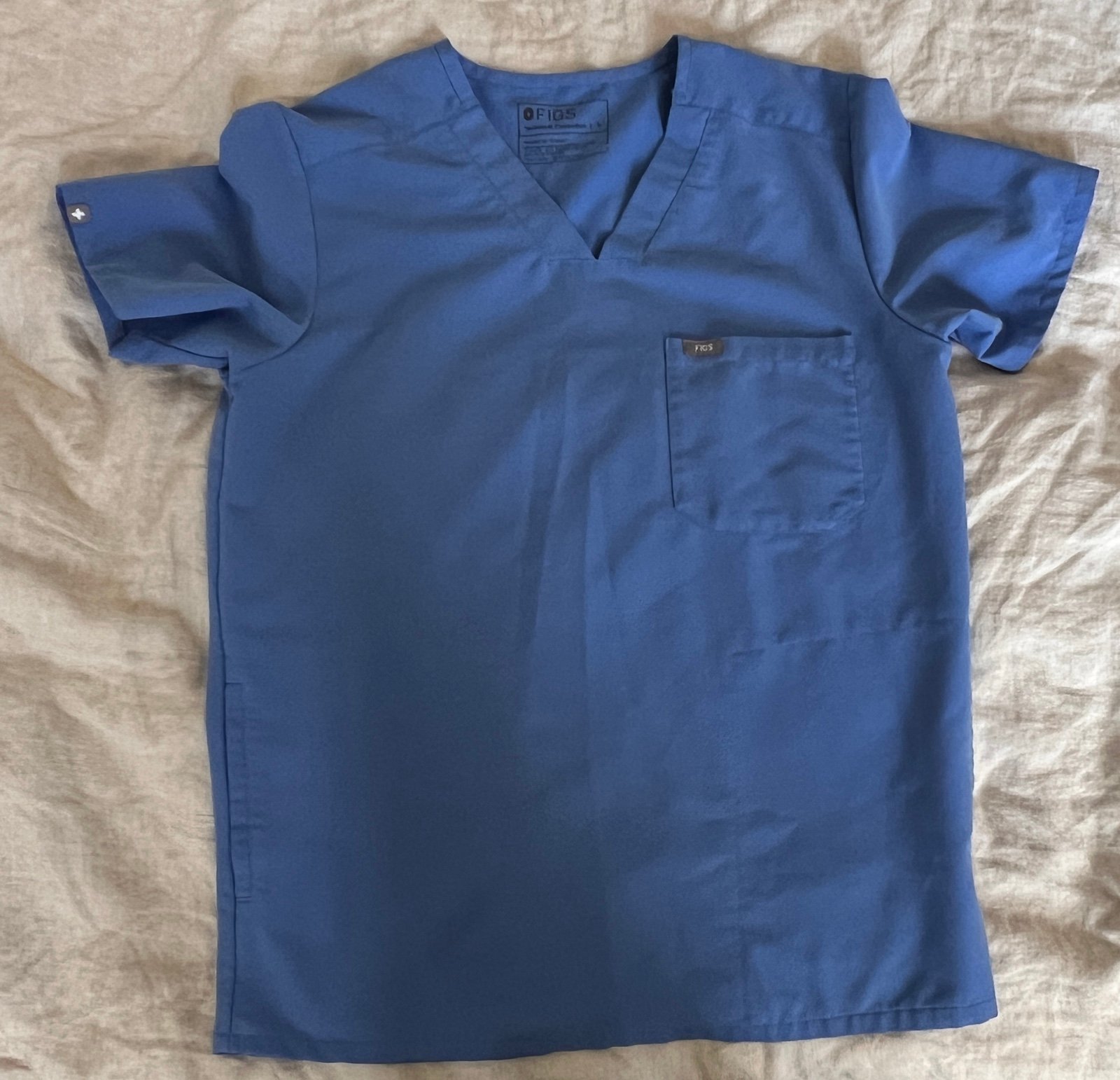 Men Figs Scrub Top and Bottom (Ceil Blue) Size Small