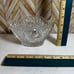 Vintage 1950s Clear Crystal Glass Bird Themed Hofbauer German Dish [Item 987]