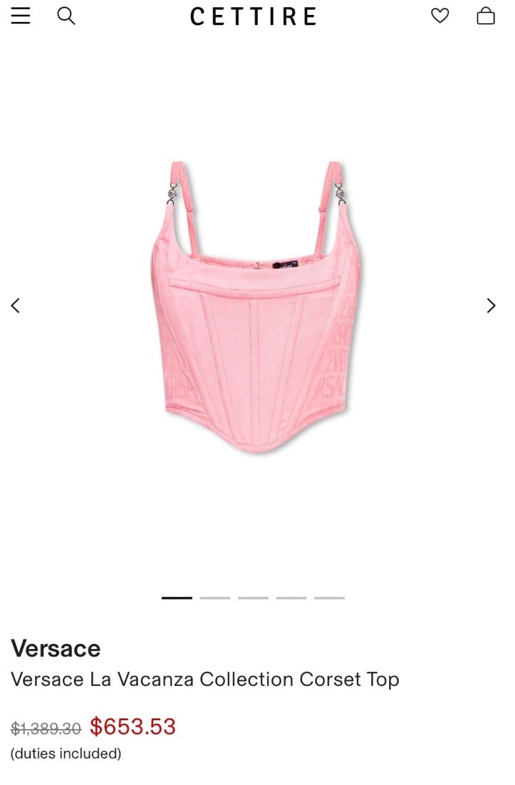 Versace Pink Corset