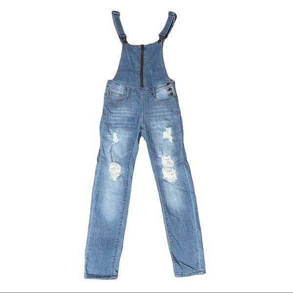 Machine Nouvelle Mode Distressed Overalls