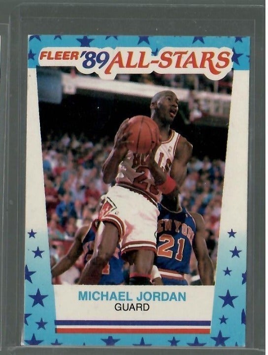 1989-90 Fleer Sticker #3 Michael JORDAN chicago bulls HOF