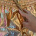 ALC Linen Rose Gold Metalic Shorts