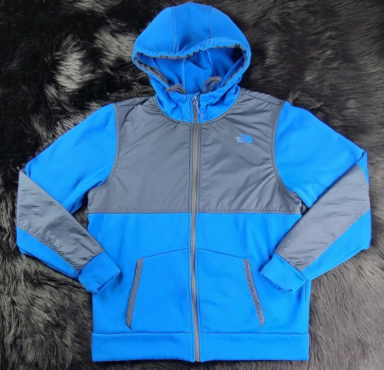 The North Face Zip Up Hoodie Blue / Black