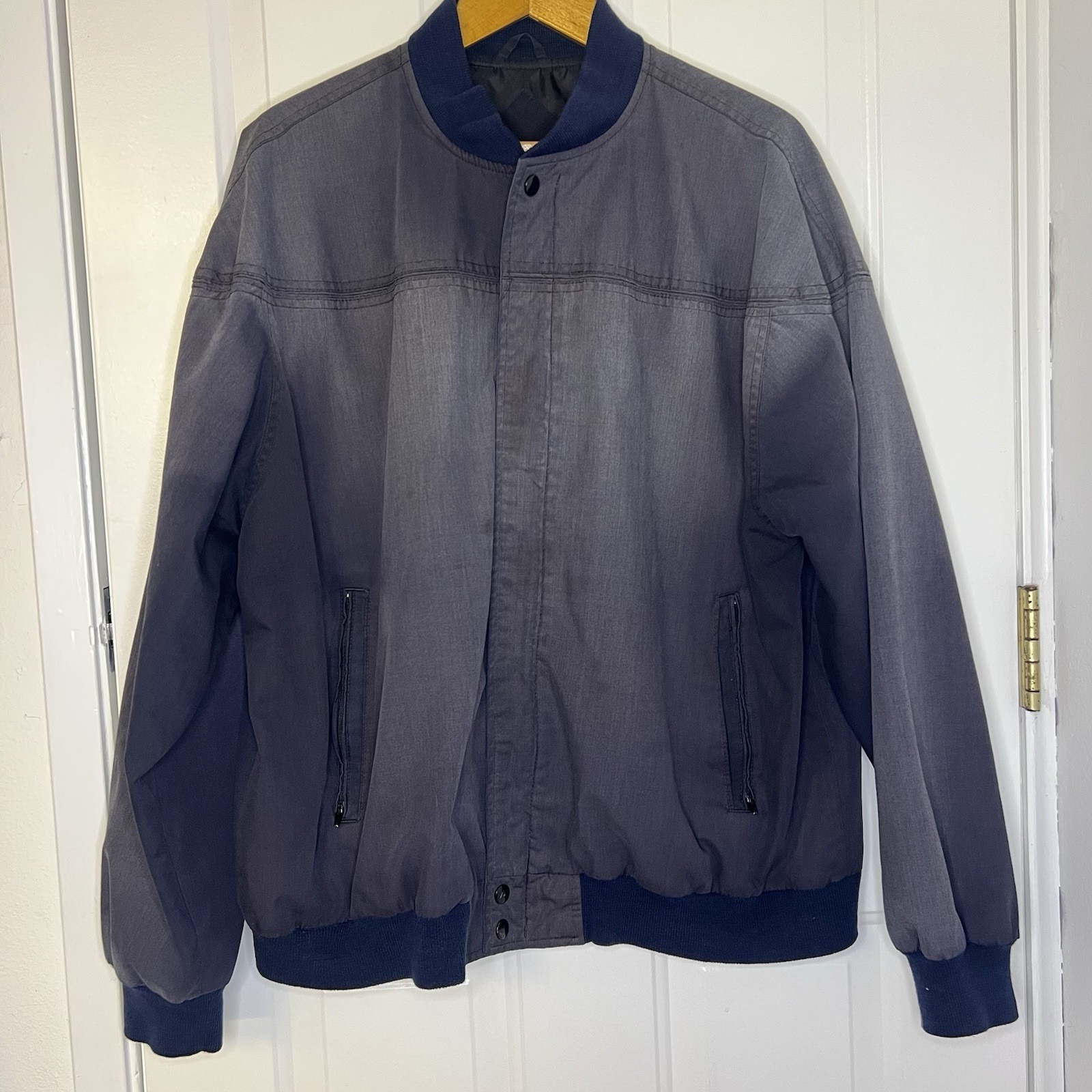 Vintage Arnold Palmer Bomber Jacket Mens XL Black Full Zip Active Casual Coat