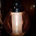 Vintage swag lamp - silver/clear