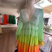 Bohemian rainbow summer spring dress