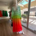 Bohemian rainbow summer spring dress