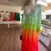 Bohemian rainbow summer spring dress