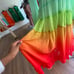 Bohemian rainbow summer spring dress