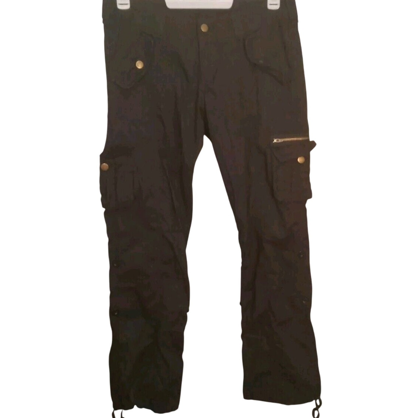 Boston Proper Womens Black Cargo Pocket Pant 8 Paratrooper Streetwear Skater Y2K