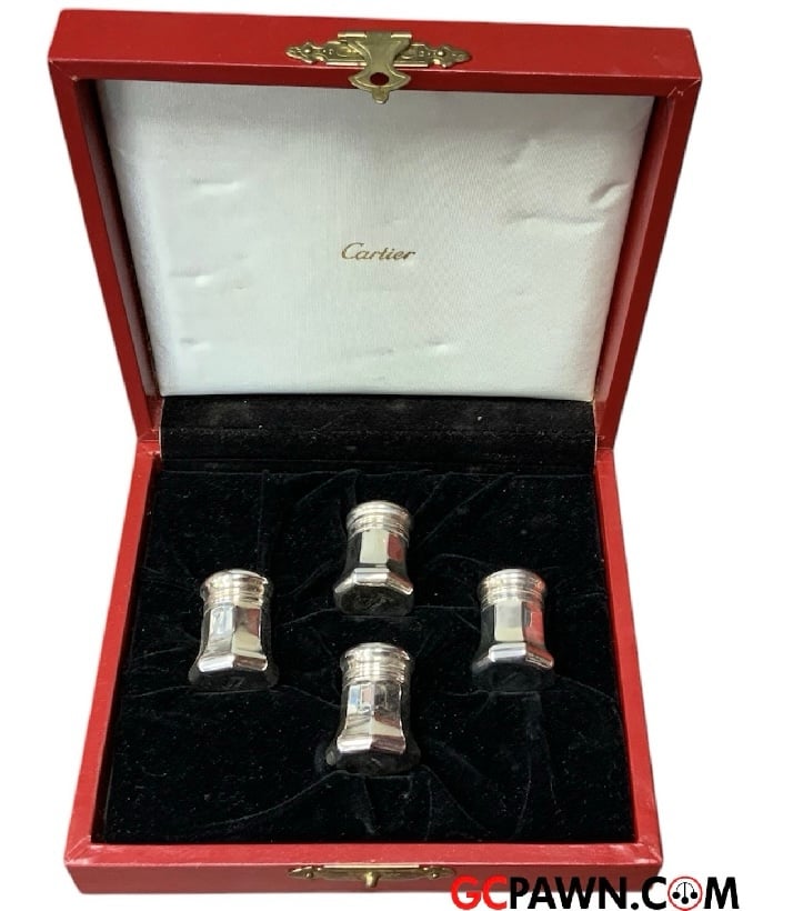 Cartier- Miniature Silver Salt & Pepper Shakers