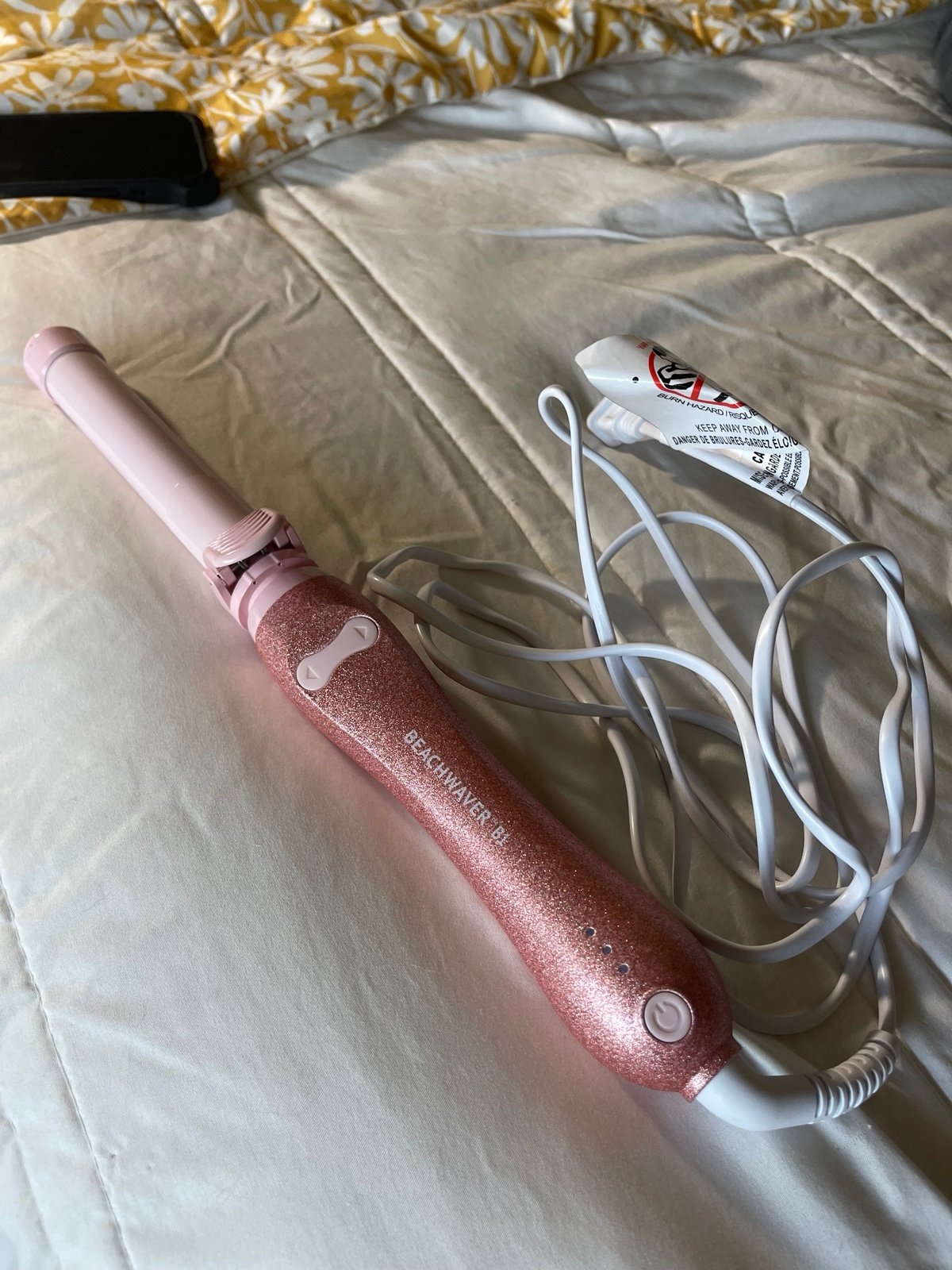 Glitter pink beach waver b1
