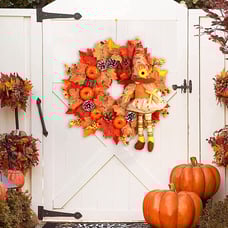 Fall Wreaths for Front Door, 20 Inch Thanksgiving Wreath, Autumn Wreath