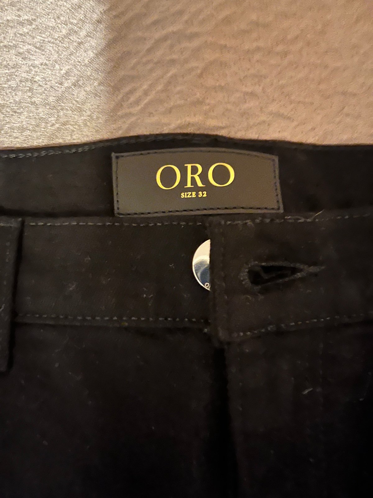 Oro Los Angeles ripped zipper jeans