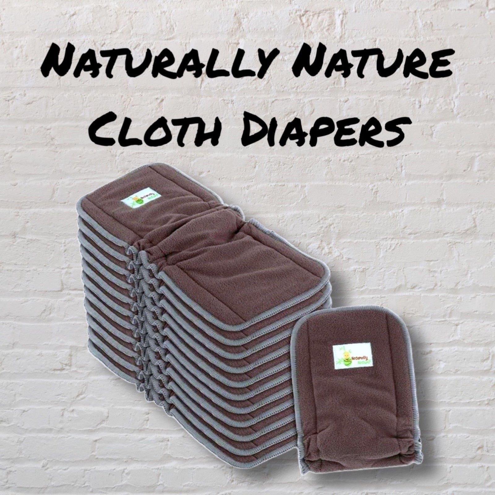 **NWT** Naturally Nature Charcoal Grey Cloth Diaper Inserts (12 count)