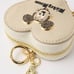 Japan Disney Moussy Mickey Mouse Heart Mini Pouch Keychain Gold