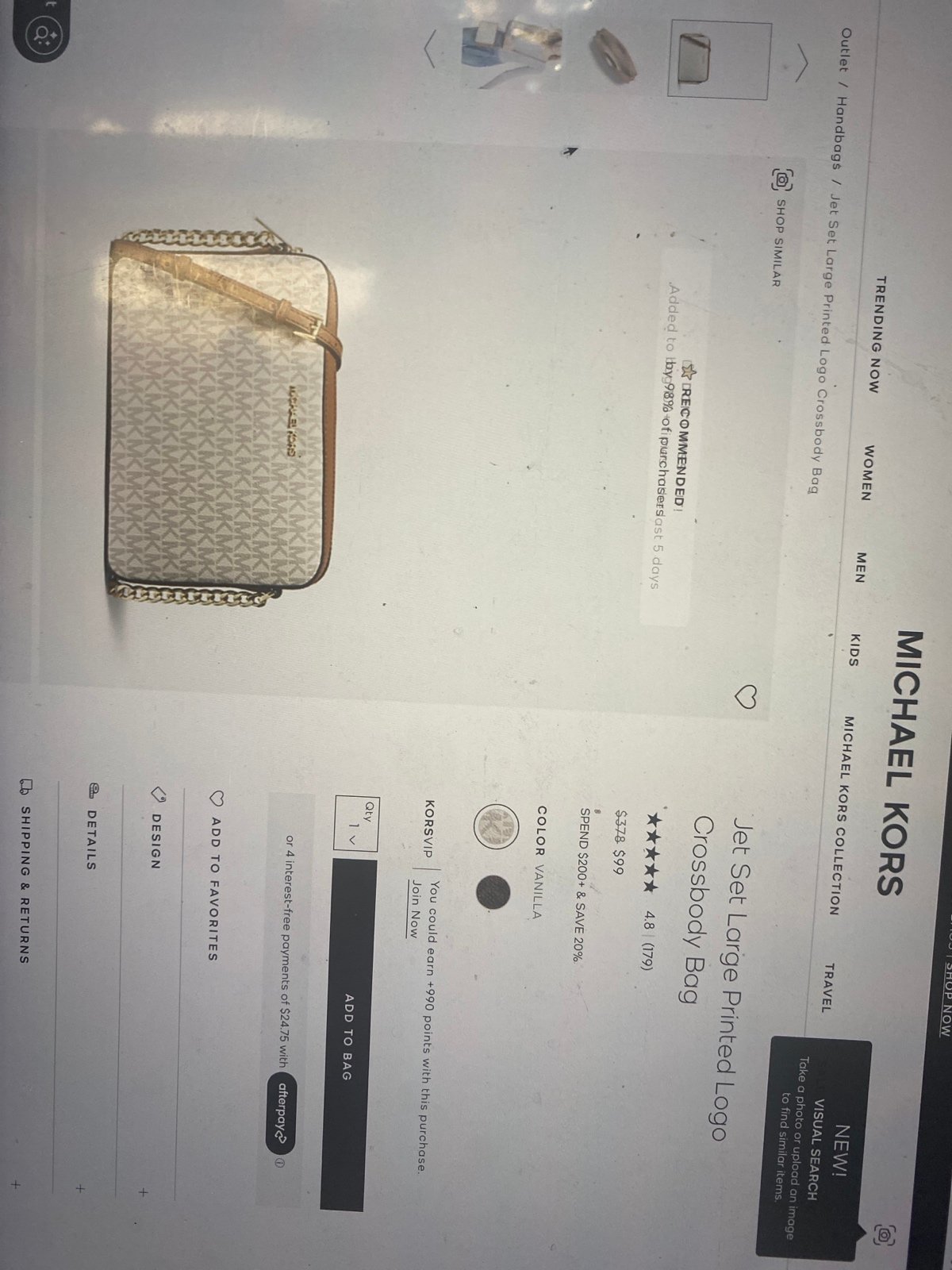 michaels kors purse with original tags and box