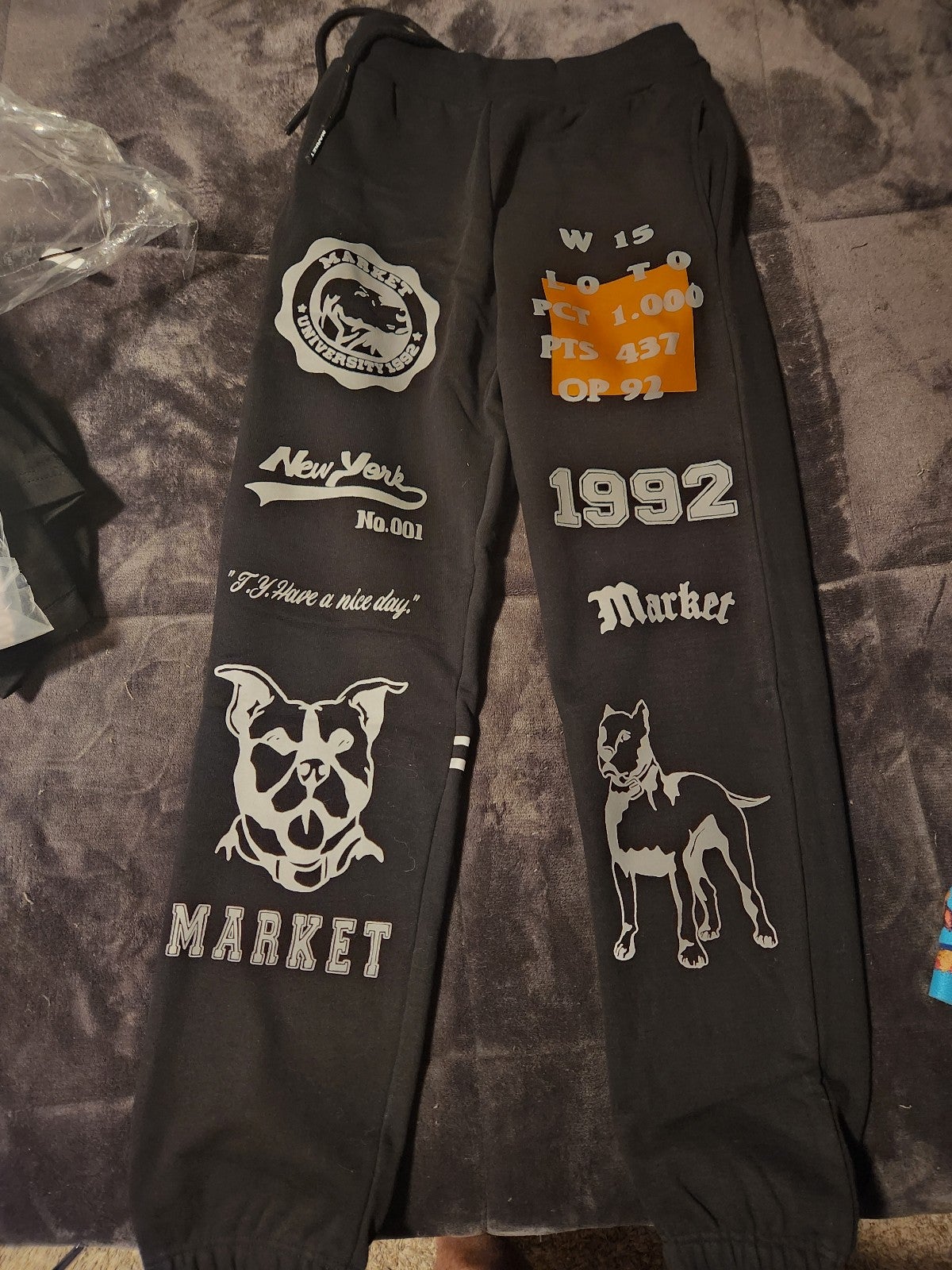 Chinatown Market Collegiate New York University 1992 Sweatpants New W/Tags Small