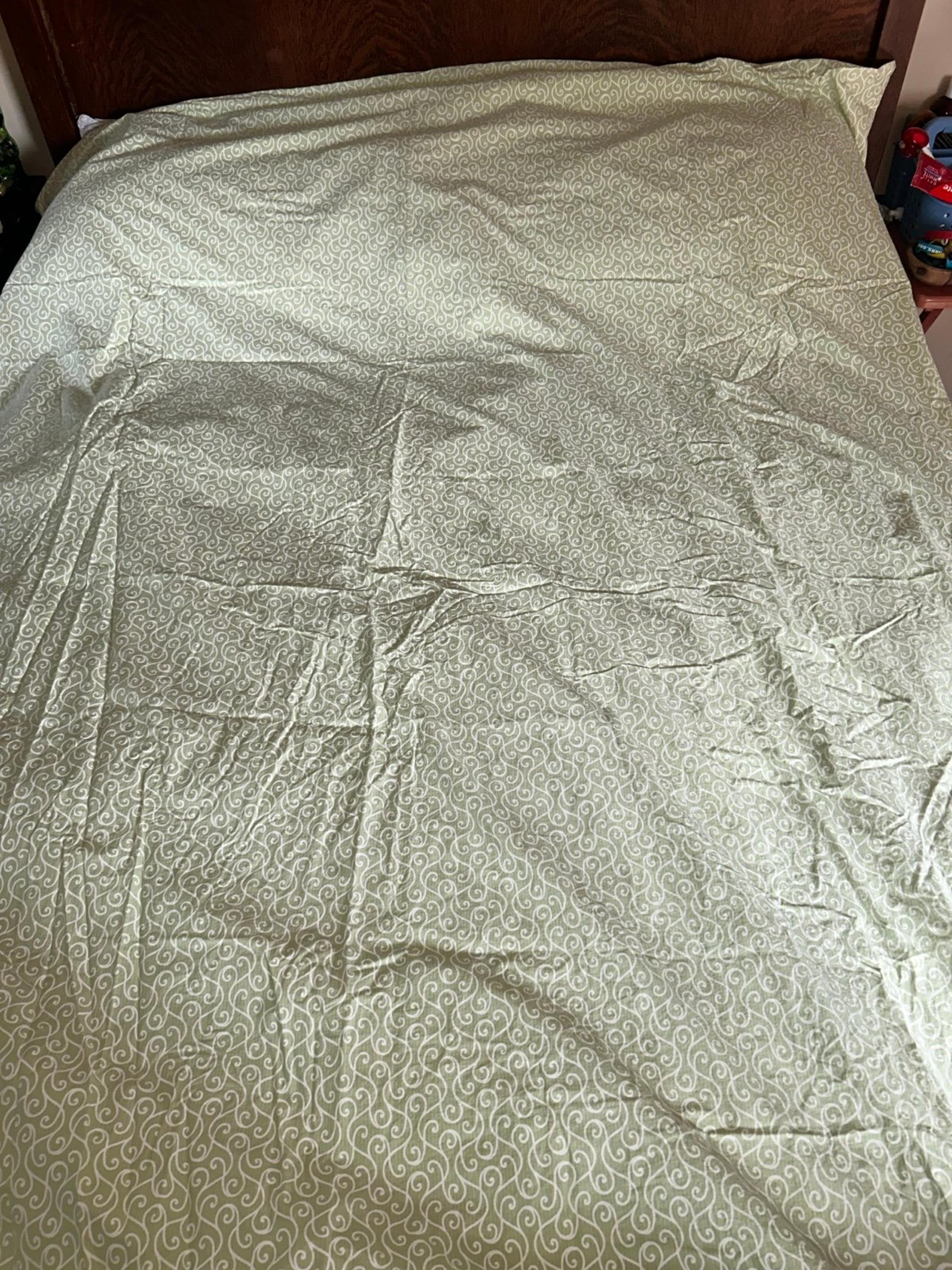 yves delorme duvet cover green/white
