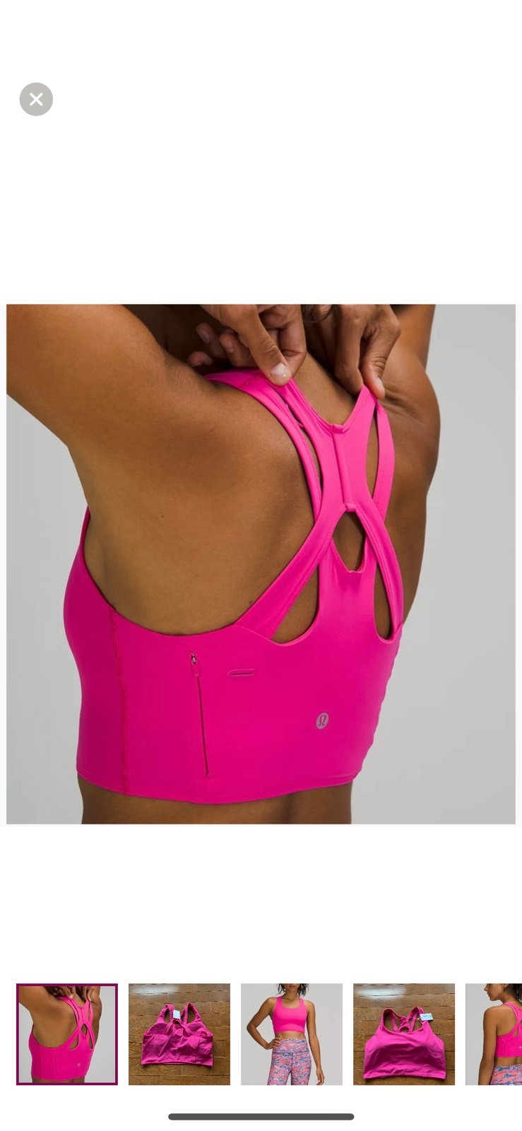 Lululemon Stash It All Bra/Crop Top-NWT-Sonic Pink-10/12