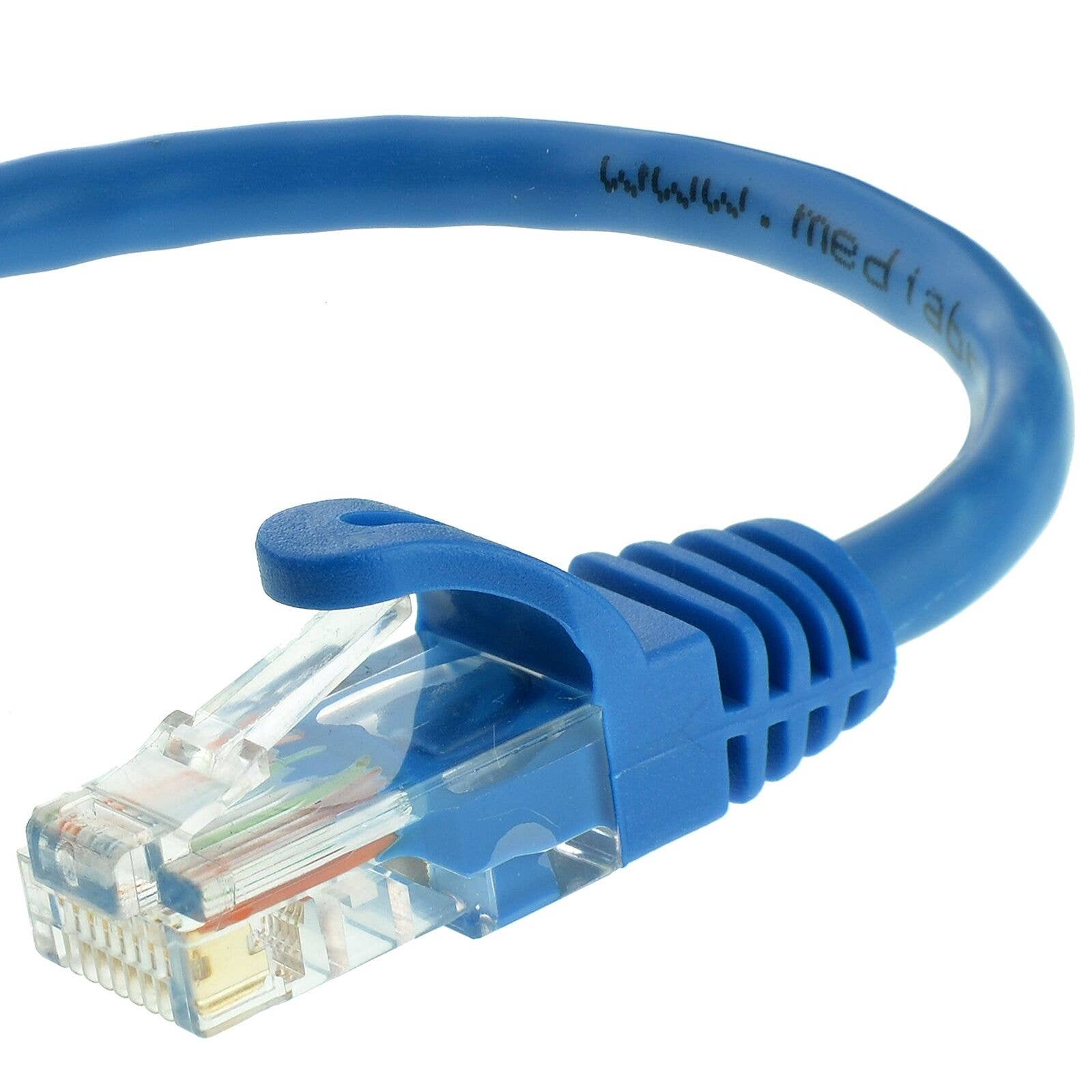 5 pack x CAT6 Ethernet Network Cable Cord | 15 Feet | Blue | Up to 10 Gbps