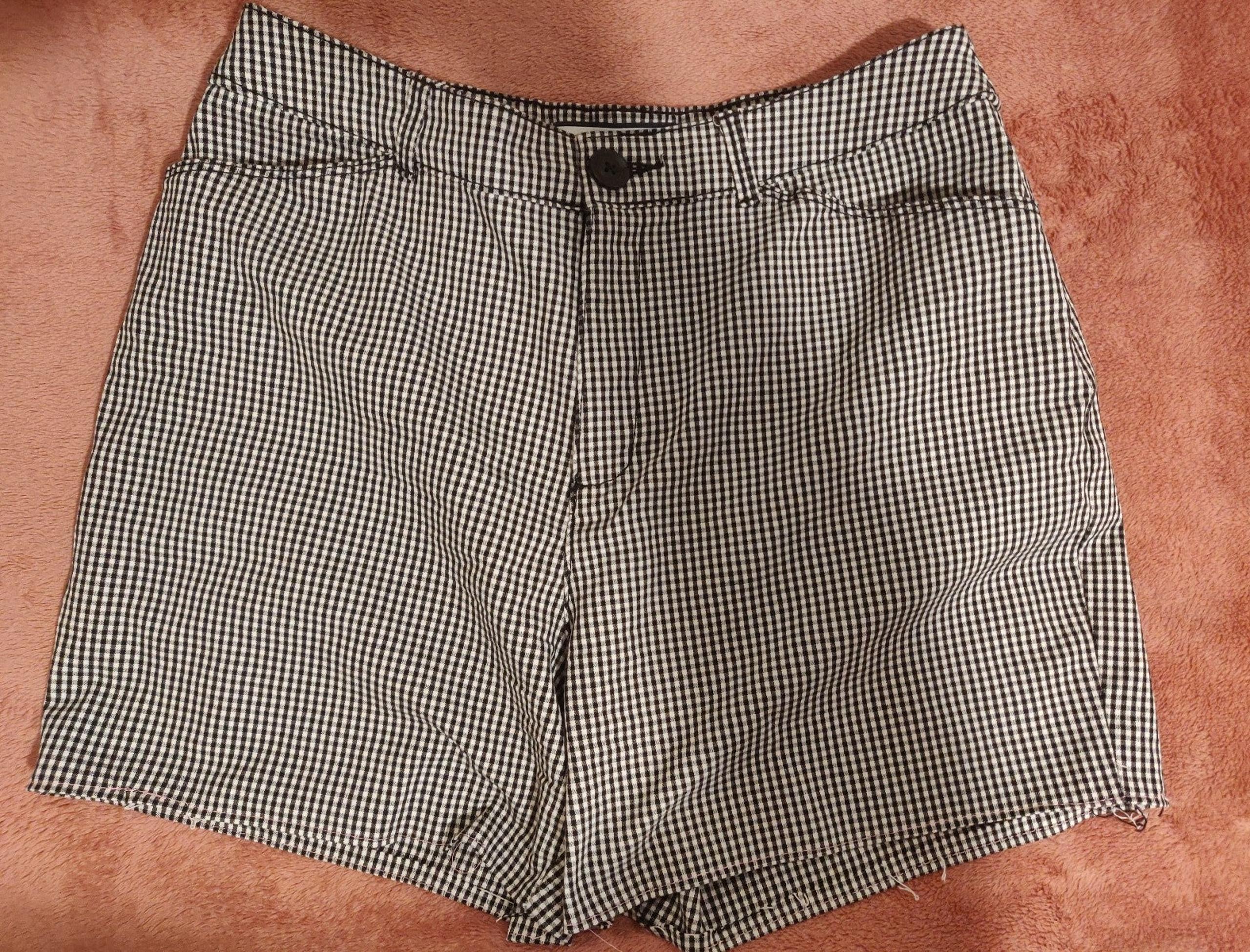 Gingham Cotton Shorts