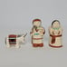 Vintage 9 Piece 1986 Teissedre Pottery Native American Nativity Set Southwestern