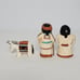 Vintage 9 Piece 1986 Teissedre Pottery Native American Nativity Set Southwestern