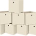 Set of 8-11 Inch Fabric Cube Storage Bin With Handles
