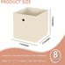 Set of 8-11 Inch Fabric Cube Storage Bin With Handles