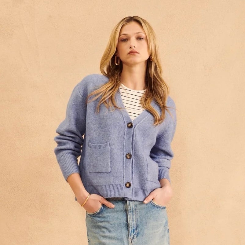 Brand New - John + Jenn Braxton Cardigan in Blue Nova
