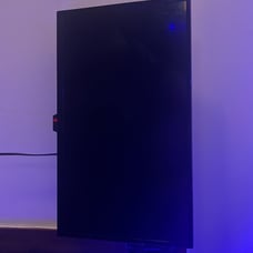 24 inch insignia smart tv with wire attached with remote and wall mount