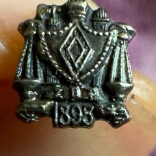 Vintage Sterling Silver Hammered Bar pin